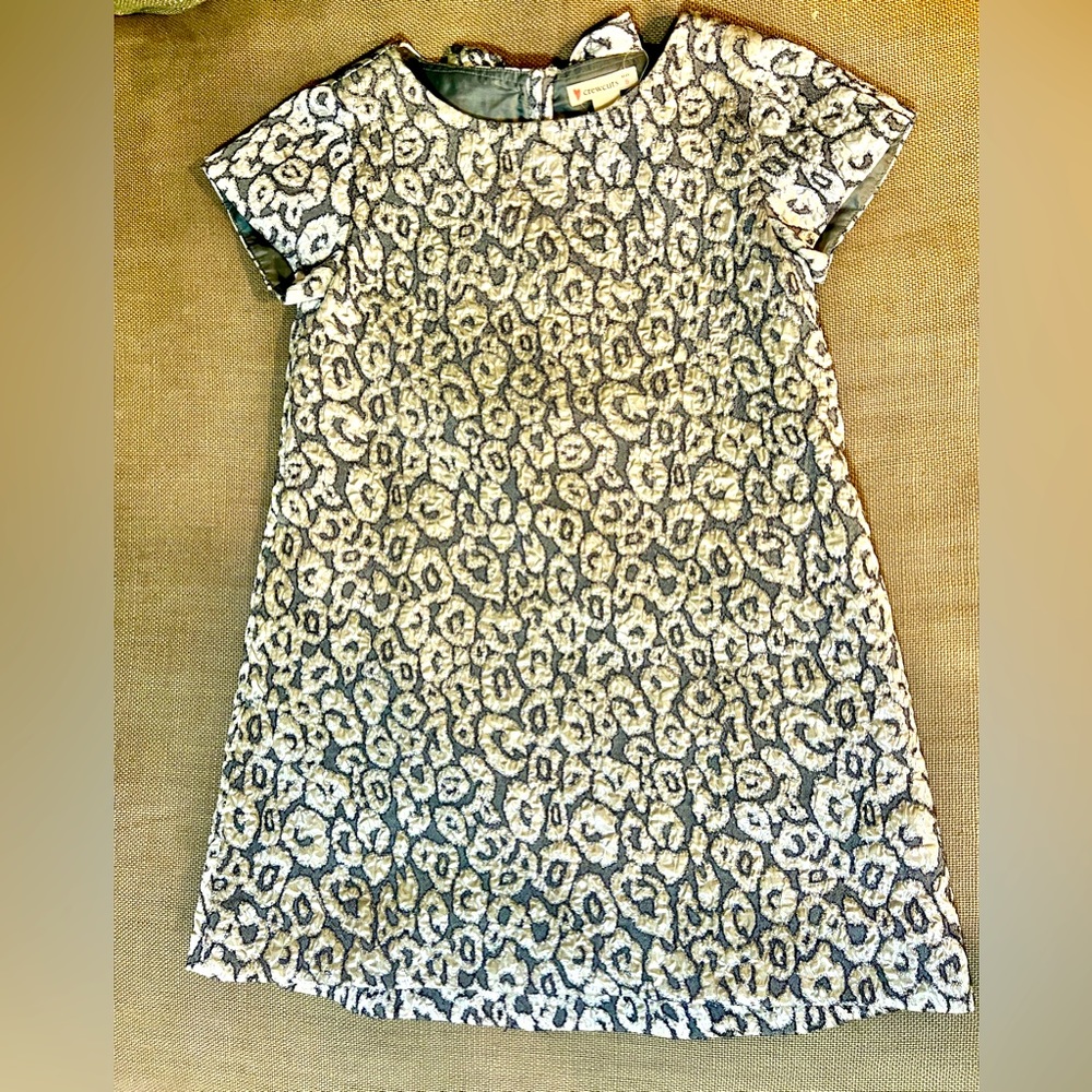 J. Crew Silver Special Occasion Embroidered Dress Sz 5